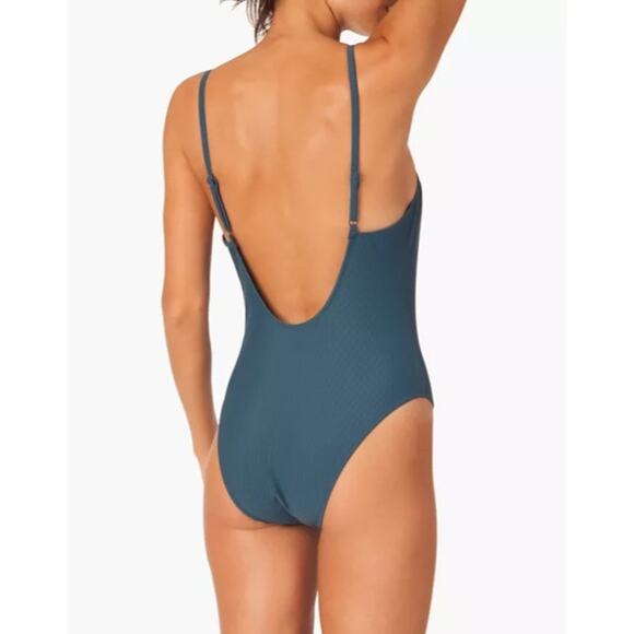 LIVELY Ribbed Henley One-Piece Swimsuit - Picture 2 of 10